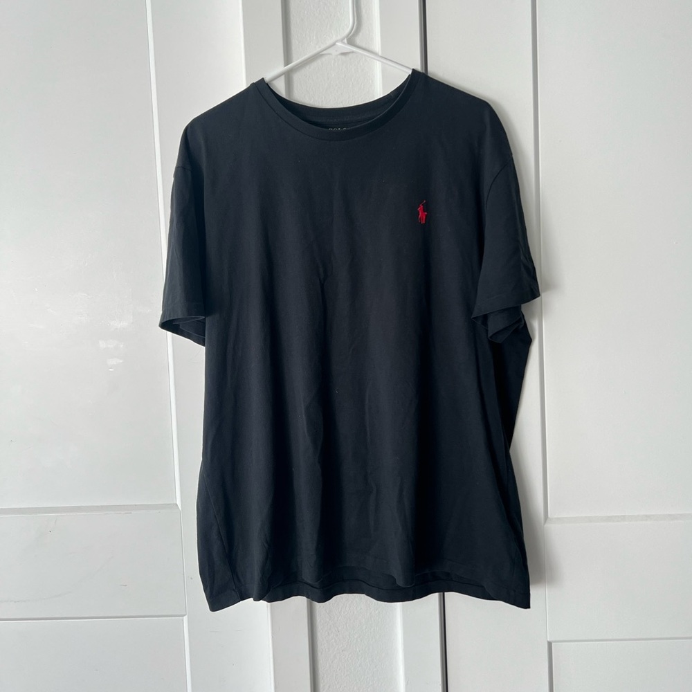 Polo Ralph Lauren Classic Black Crewneck Tee Sz Large